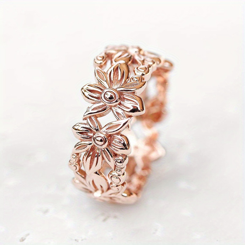 Vintage Copper Daisy Ring - Romantic Gift for Women
